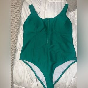 Women's One Piece Swimsuit Tummy Control Bathing Suit Zipper Front